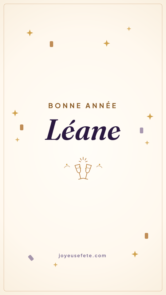 Image « Bonne année Léane » au format story