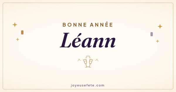 Image « Bonne année Léann » au format large