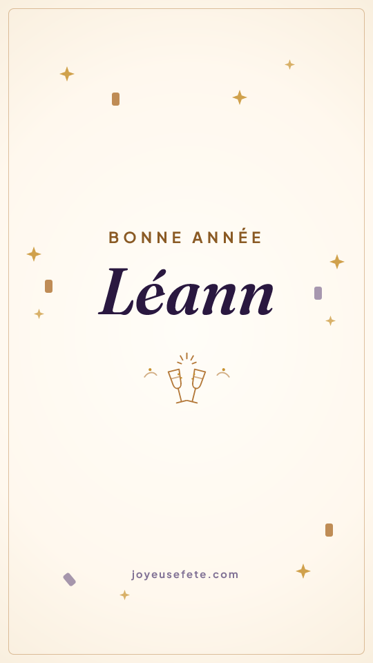 Image « Bonne année Léann » au format story
