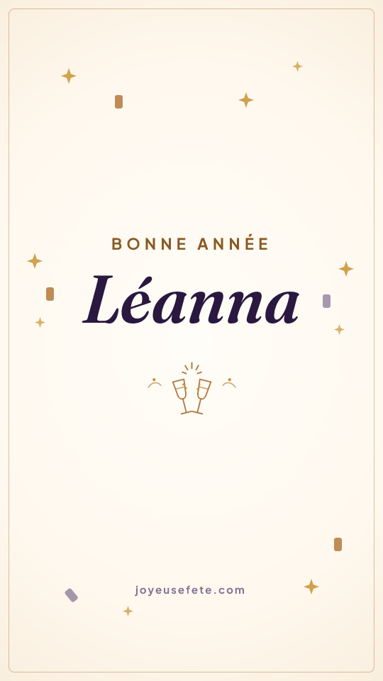 Image « Bonne année Léanna » au format story