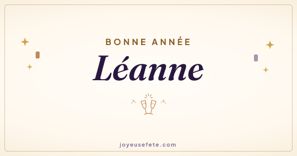 Image « Bonne année Léanne » au format large