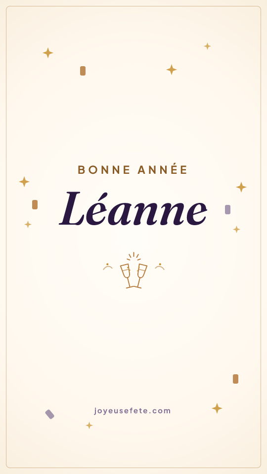 Image « Bonne année Léanne » au format story