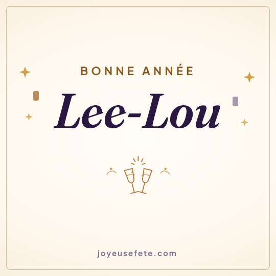 Image carrée « Bonne année Lee-Lou » pour WhatsApp