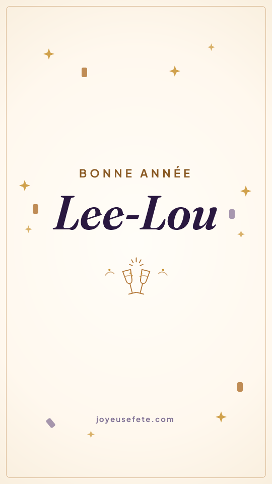 Image « Bonne année Lee-Lou » au format story