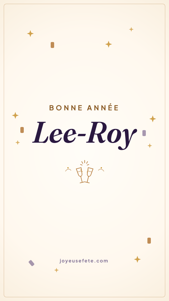 Image « Bonne année Lee-Roy » au format story