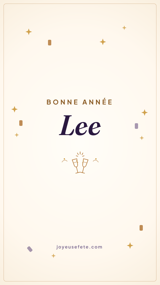 Image « Bonne année Lee » au format story