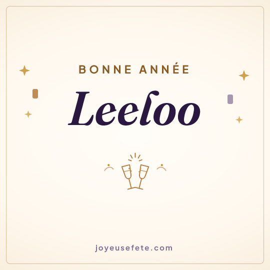 Image carrée « Bonne année Leeloo » pour WhatsApp