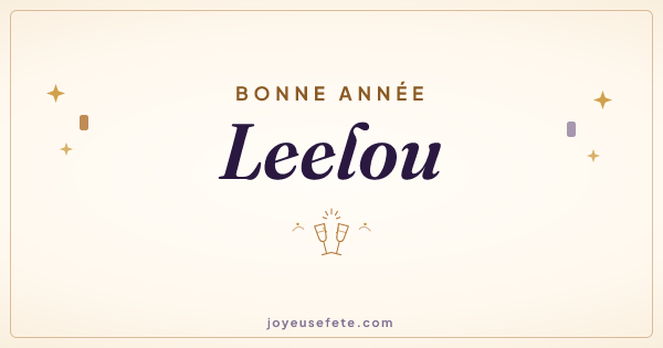 Image « Bonne année Leelou » au format large