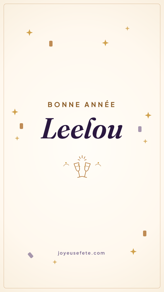 Image « Bonne année Leelou » au format story