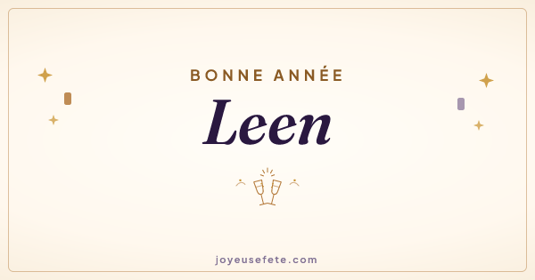 Image « Bonne année Leen » au format large