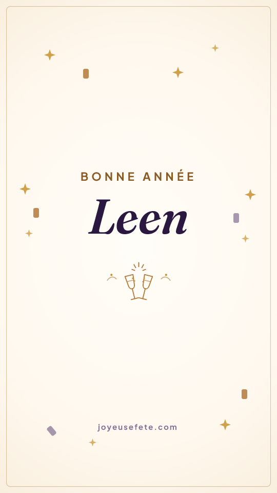 Image « Bonne année Leen » au format story