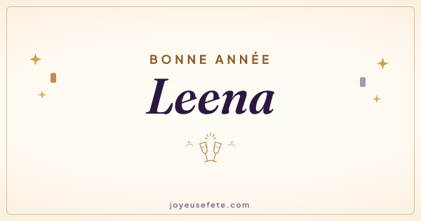 Image « Bonne année Leena » au format large