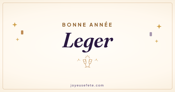 Image « Bonne année Leger » au format large
