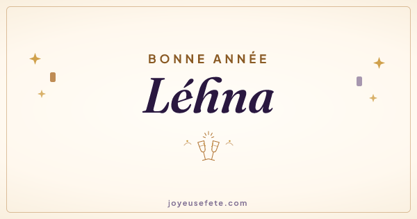 Image « Bonne année Léhna » au format large