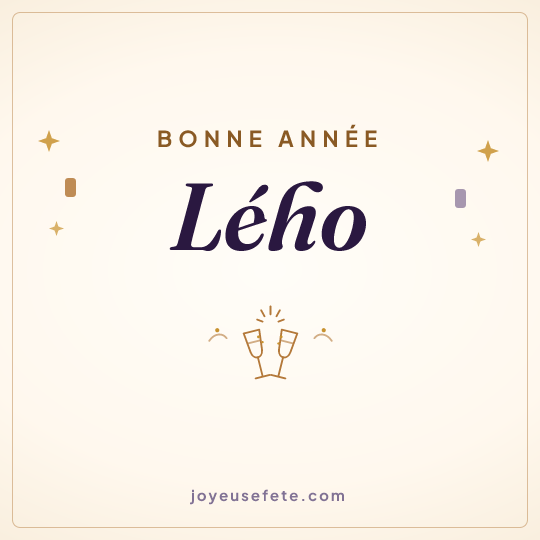 Image carrée « Bonne année Lého » pour WhatsApp