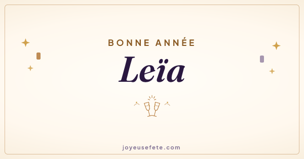 Image « Bonne année Leïa » au format large