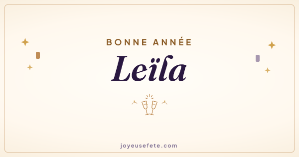 Image « Bonne année Leïla » au format large