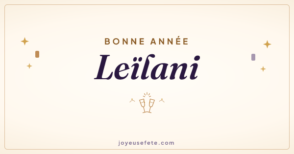 Image « Bonne année Leïlani » au format large