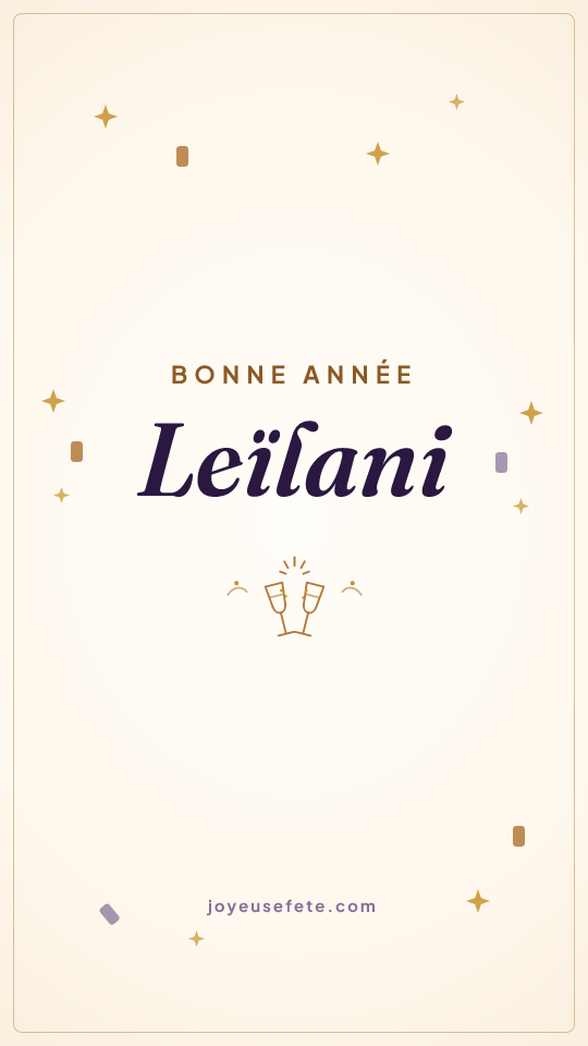 Image « Bonne année Leïlani » au format story