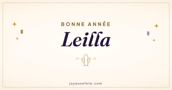 Image « Bonne année Leilla » au format large