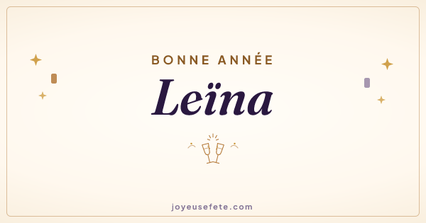 Image « Bonne année Leïna » au format large