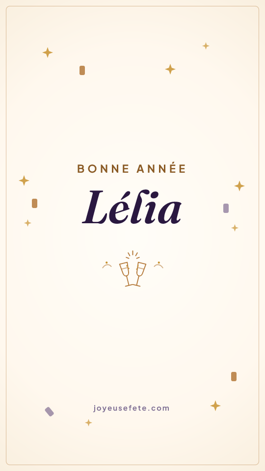 Image « Bonne année Lélia » au format story
