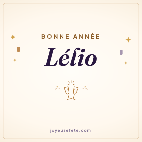 Image carrée « Bonne année Lélio » pour WhatsApp
