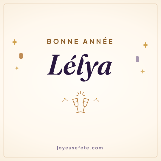 Image carrée « Bonne année Lélya » pour WhatsApp