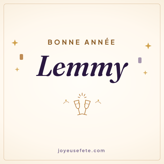 Image carrée « Bonne année Lemmy » pour WhatsApp