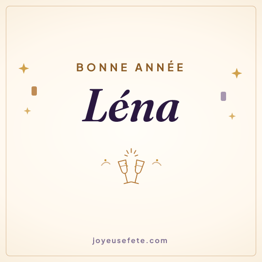 Image carrée « Bonne année Léna » pour WhatsApp