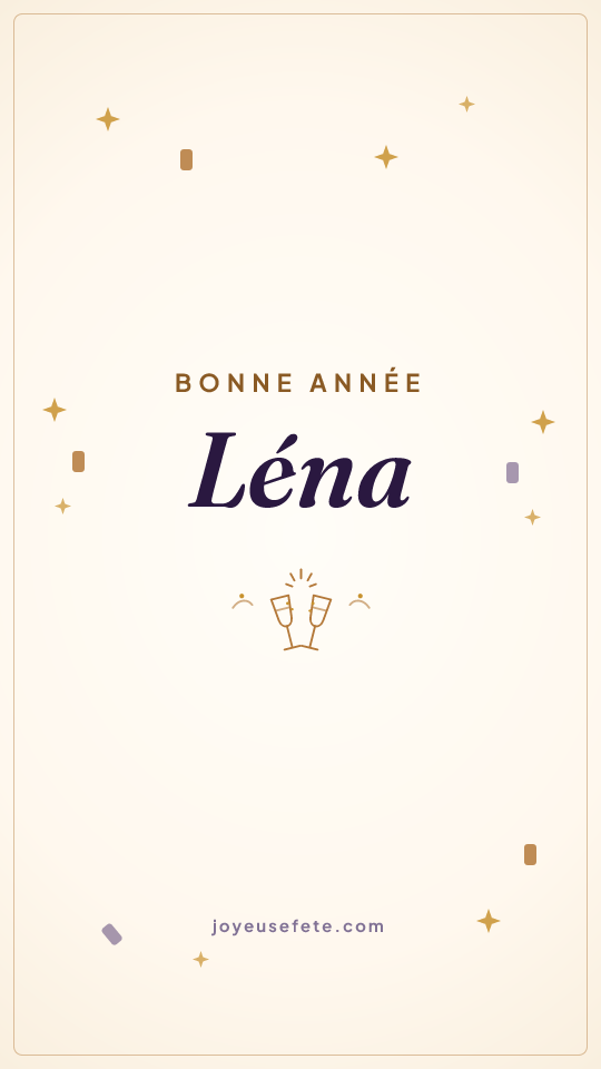 Image « Bonne année Léna » au format story