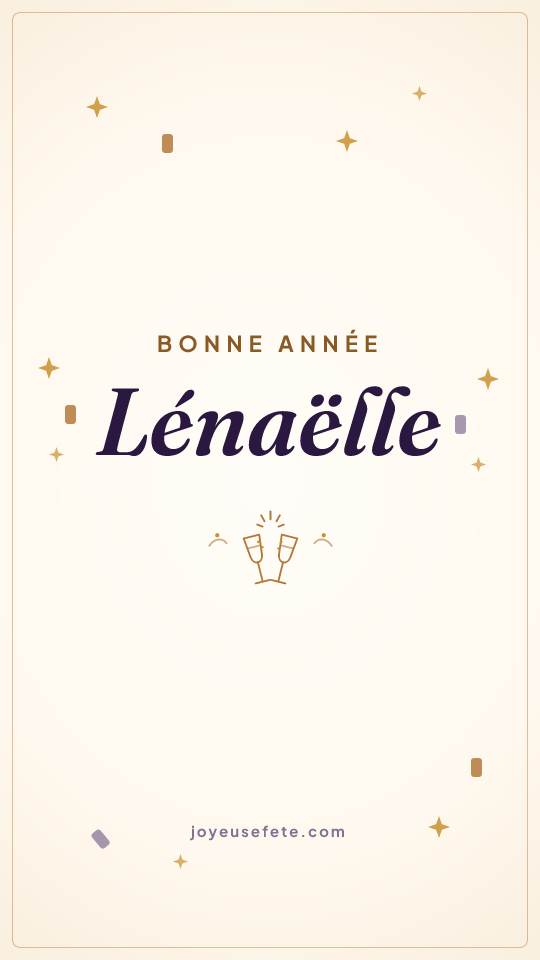 Image « Bonne année Lénaëlle » au format story