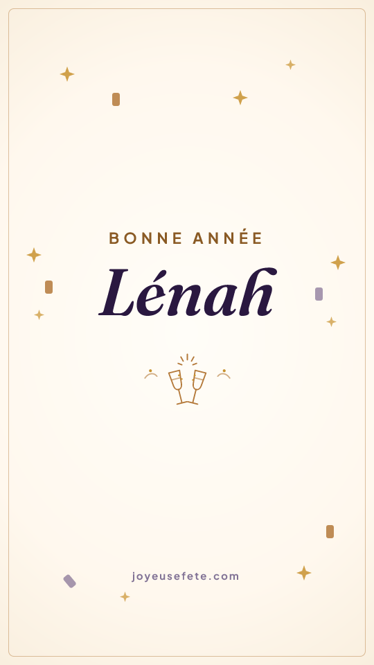 Image « Bonne année Lénah » au format story