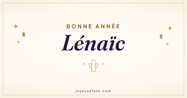 Image « Bonne année Lénaïc » au format large