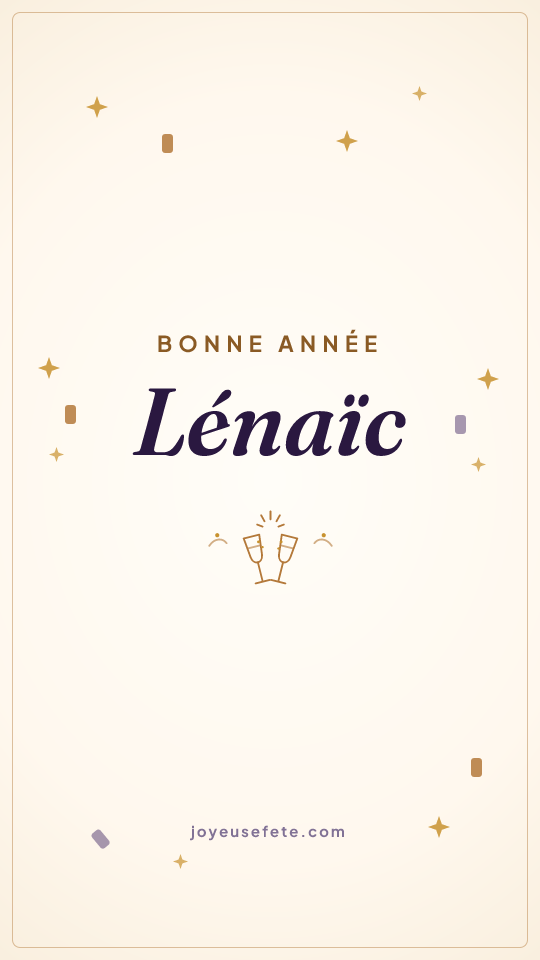 Image « Bonne année Lénaïc » au format story