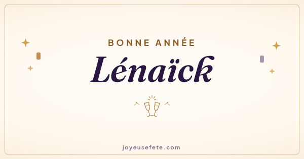 Image « Bonne année Lénaïck » au format large