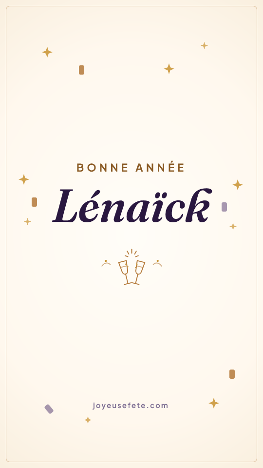 Image « Bonne année Lénaïck » au format story