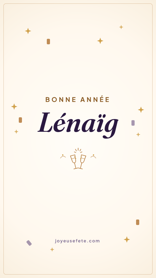 Image « Bonne année Lénaïg » au format story