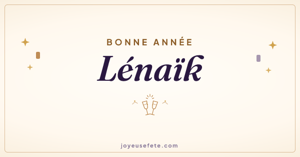 Image « Bonne année Lénaïk » au format large