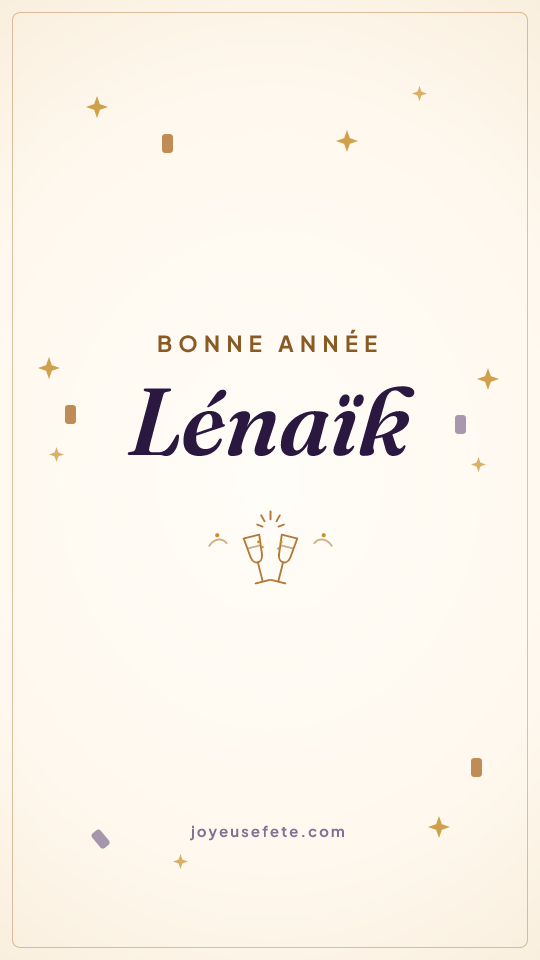 Image « Bonne année Lénaïk » au format story