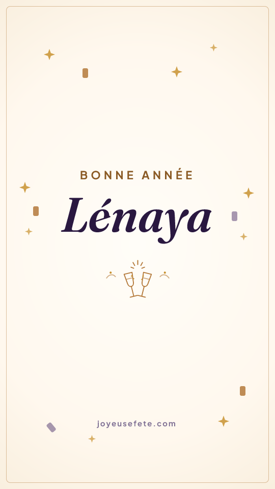 Image « Bonne année Lénaya » au format story