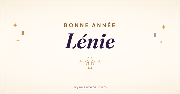Image « Bonne année Lénie » au format large