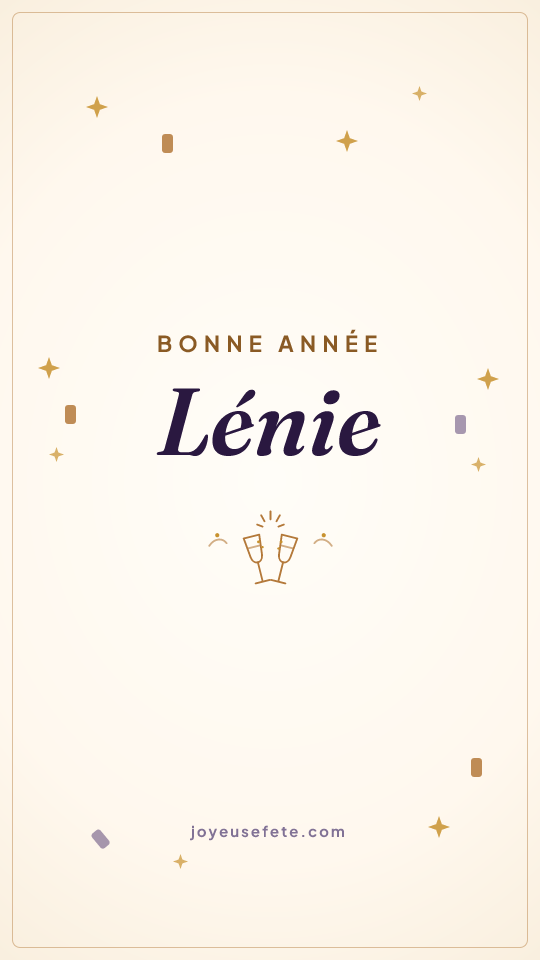 Image « Bonne année Lénie » au format story