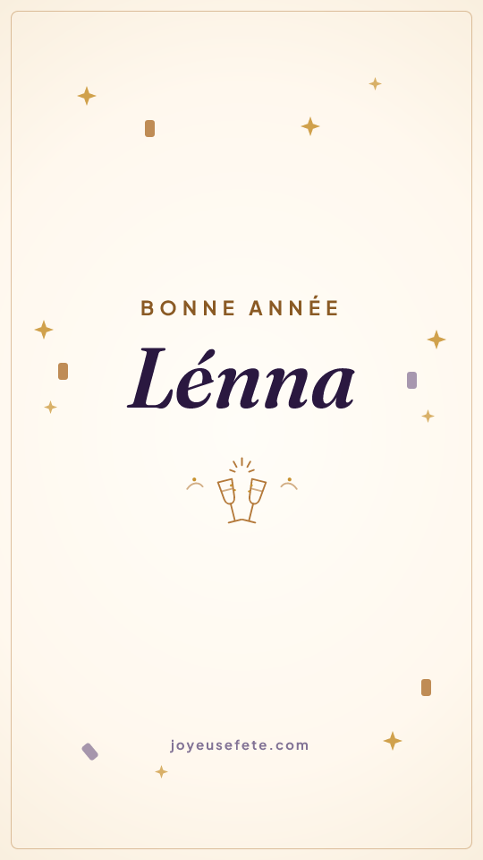 Image « Bonne année Lénna » au format story