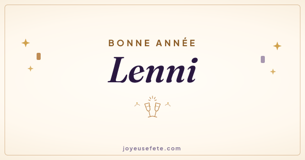 Image « Bonne année Lenni » au format large