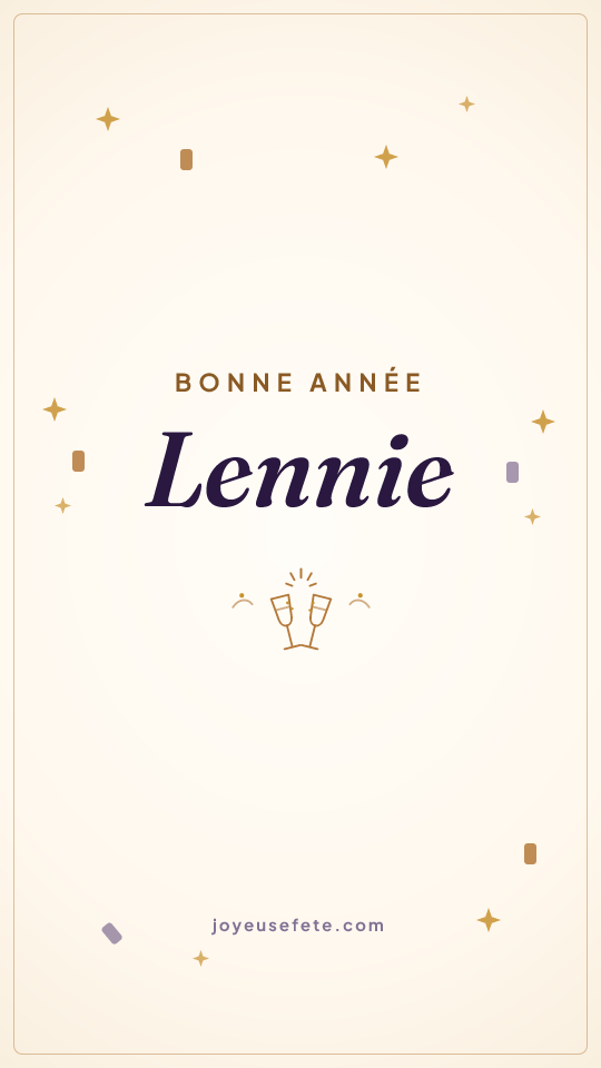 Image « Bonne année Lennie » au format story