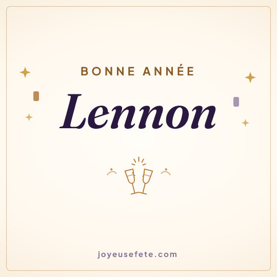 Image carrée « Bonne année Lennon » pour WhatsApp