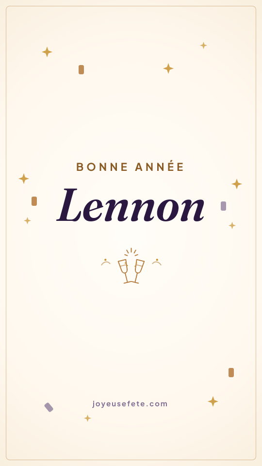Image « Bonne année Lennon » au format story
