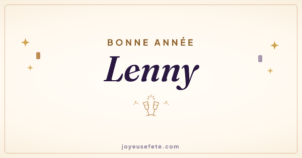 Image « Bonne année Lenny » au format large