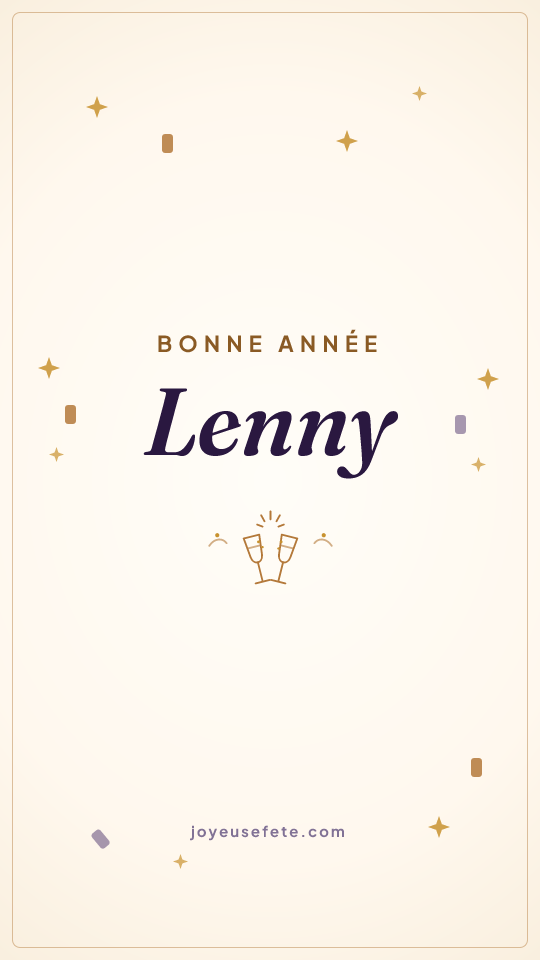 Image « Bonne année Lenny » au format story